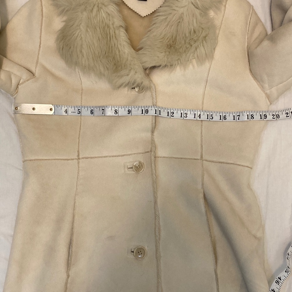 Novelti Cream Faux Fur Trim Coat - Picture 12 of 16